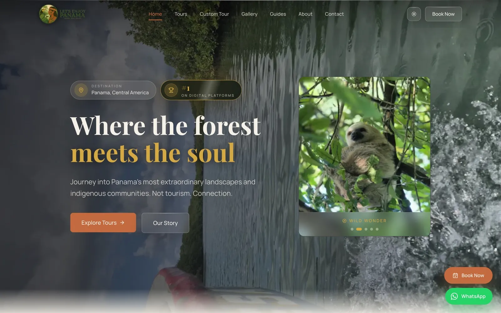 Sitio web de Let's Enjoy Panama, turismo · tours, en Panamá