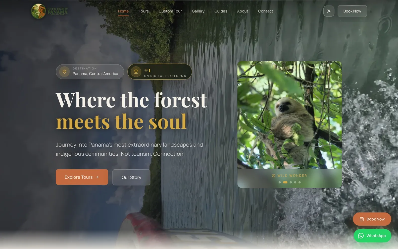 Sitio web de Let's Enjoy Panama, turismo · tours, en Panamá